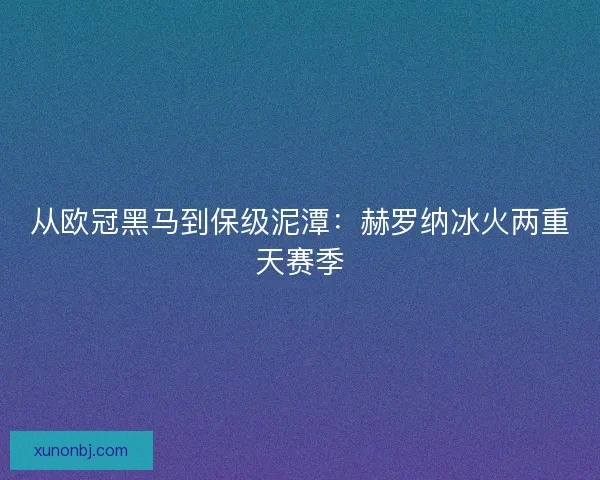 从欧冠黑马到保级泥潭：赫罗纳冰火两重天赛季